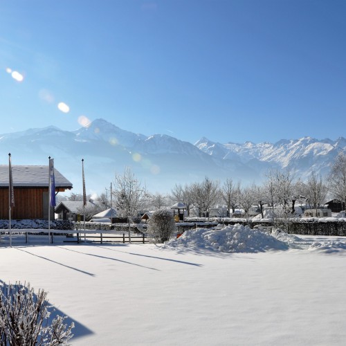 Camping Panorama in de winter