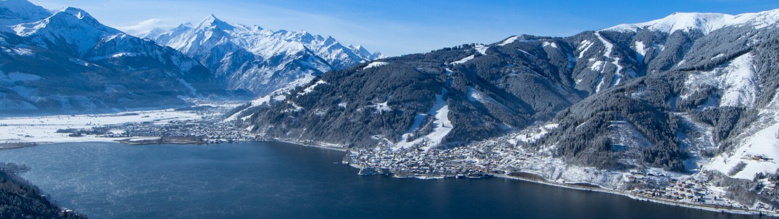 Zell am See winter panorama Zellersee